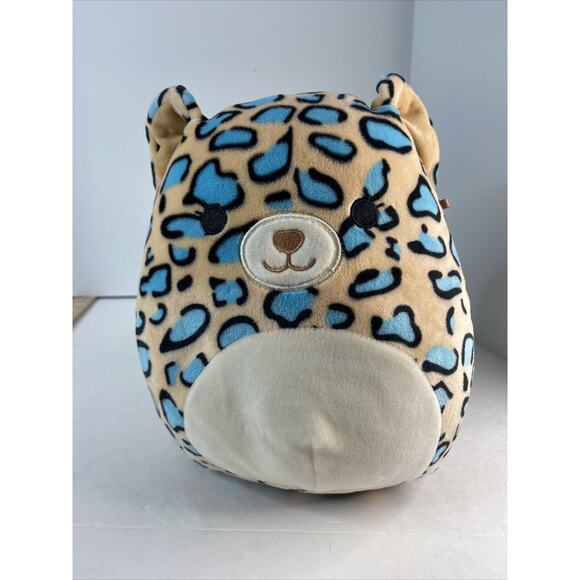 Squishmallows Liv Teal Leopard Cheetah Emanga Spots 9” Kellytoys - Picture 1 of 9